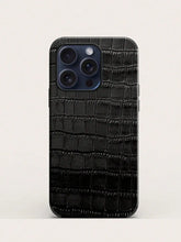 Black Crocodile Pattern Leather Phone Case